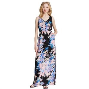 Yumi Kim floral back keyhole maxi dress large